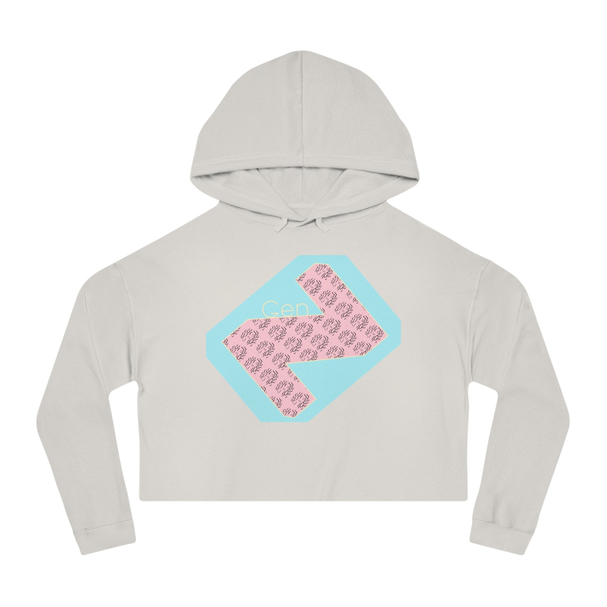 Gen Z Cropped Hooded Sweatshirt