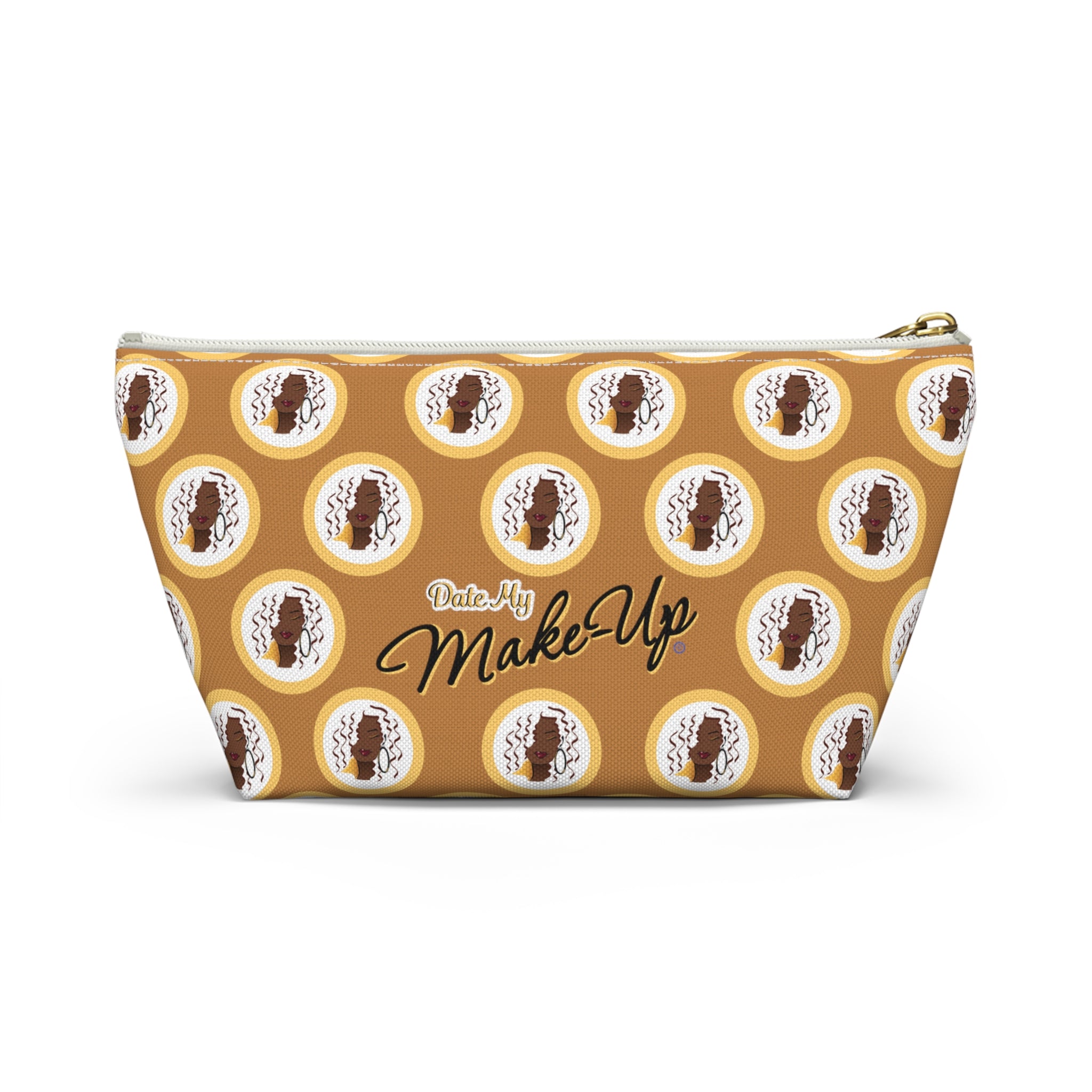 Yellow Dewey Pattern Makeup Bag