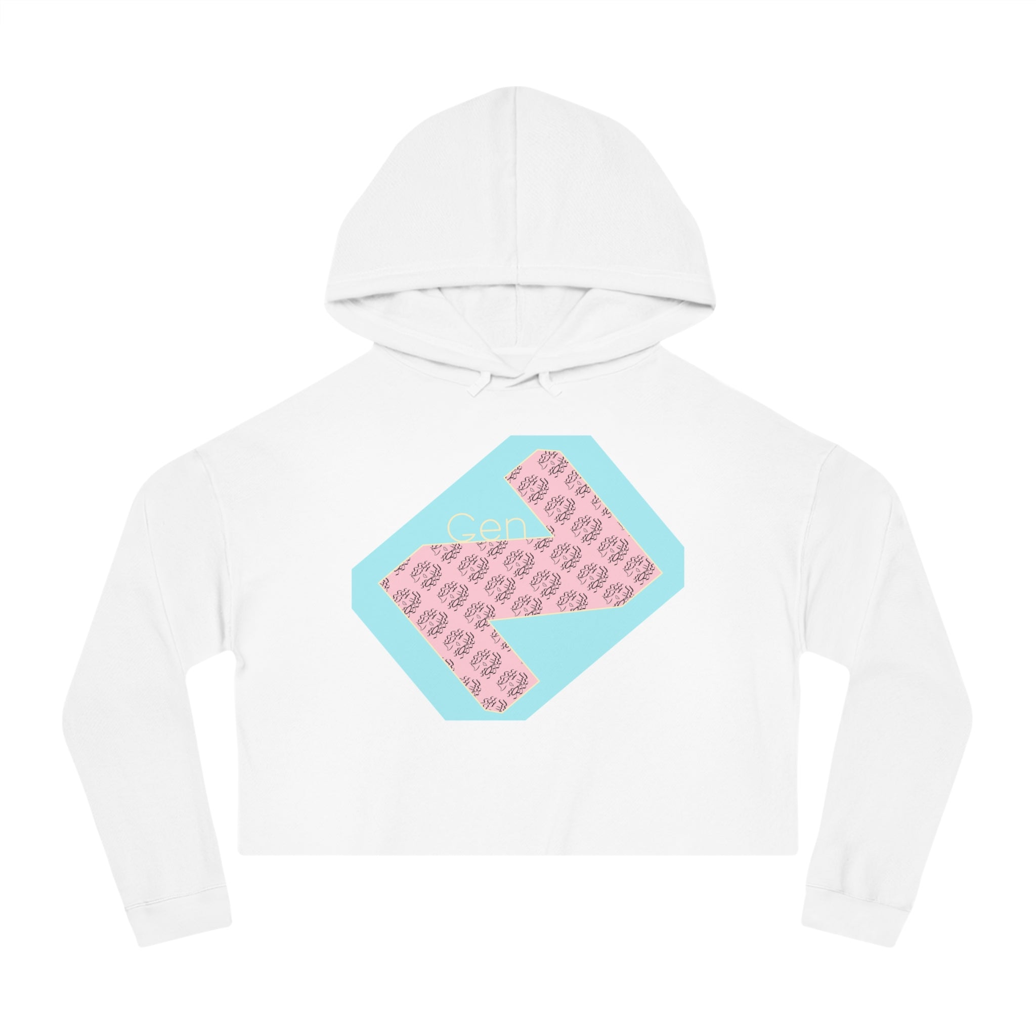 Gen Z Cropped Hooded Sweatshirt
