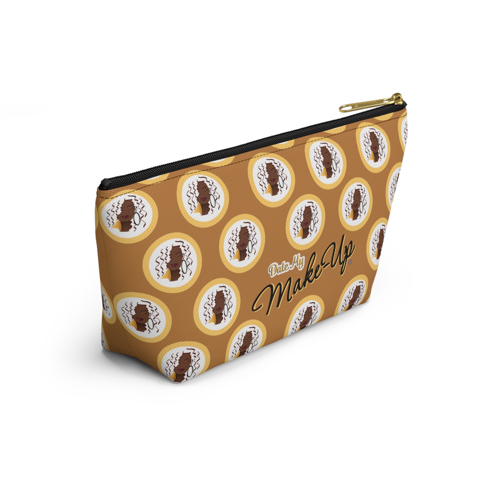 Yellow Dewey Pattern Makeup Bag