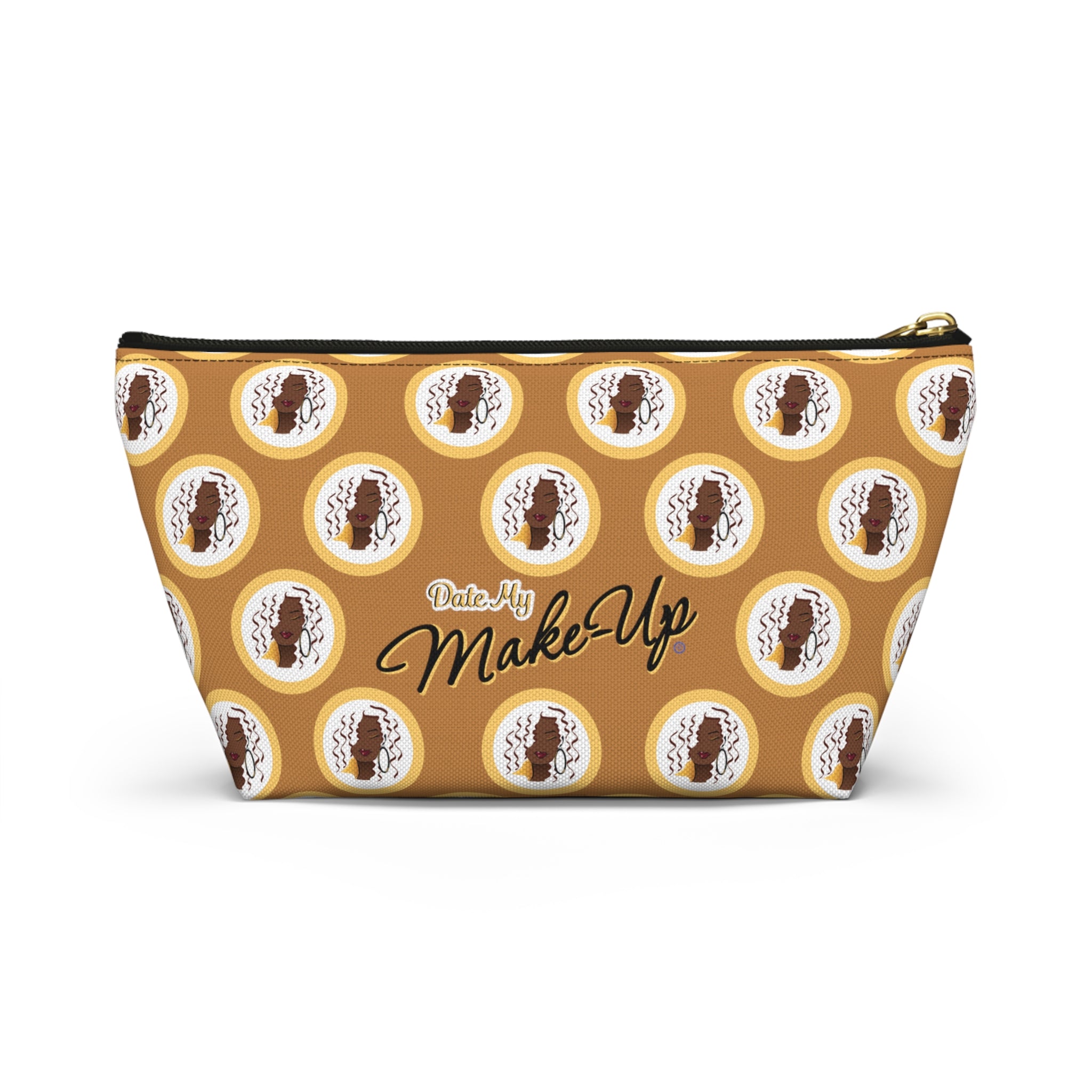 Yellow Dewey Pattern Makeup Bag