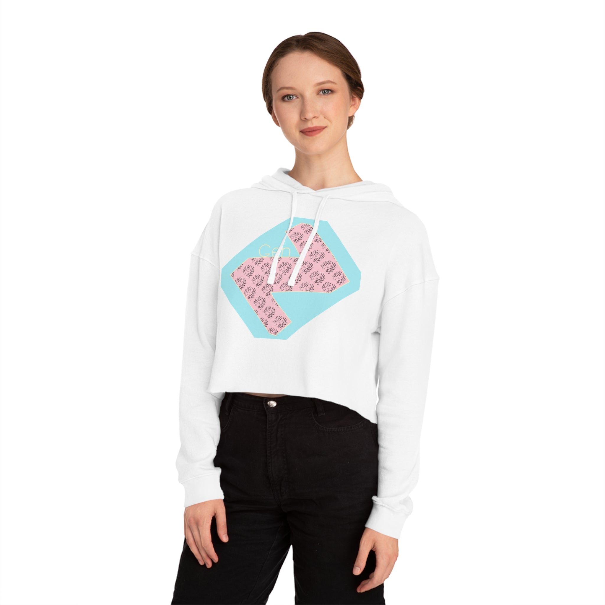 Gen Z Cropped Hooded Sweatshirt