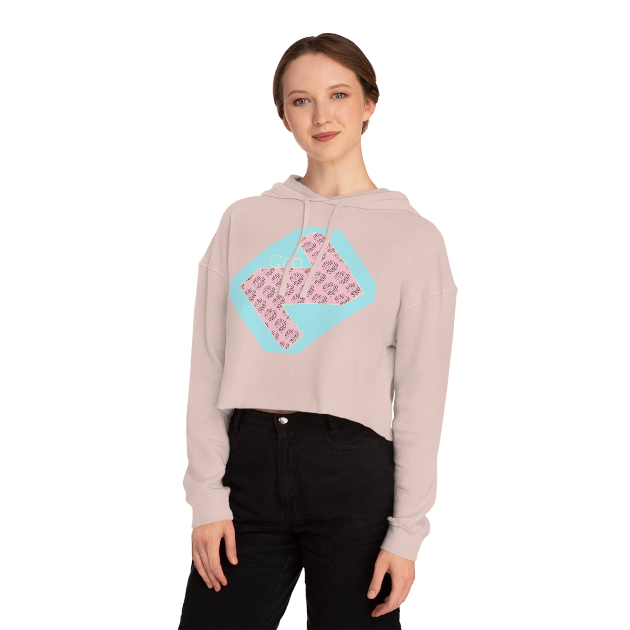 Gen Z Cropped Hooded Sweatshirt