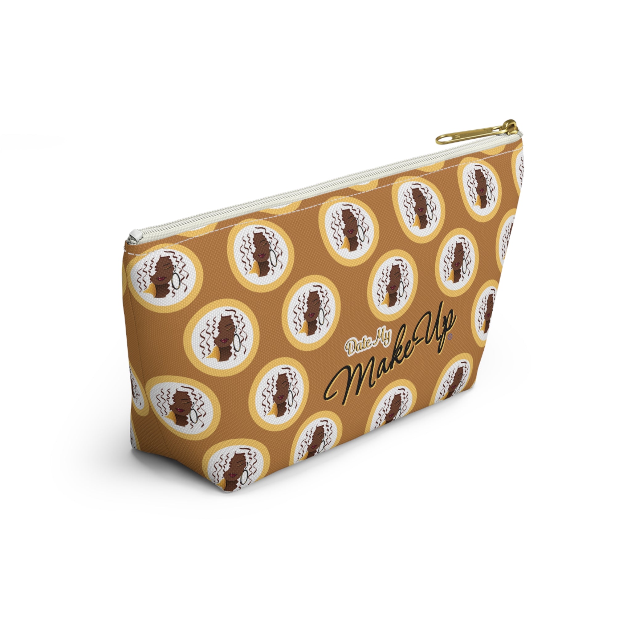 Yellow Dewey Pattern Makeup Bag