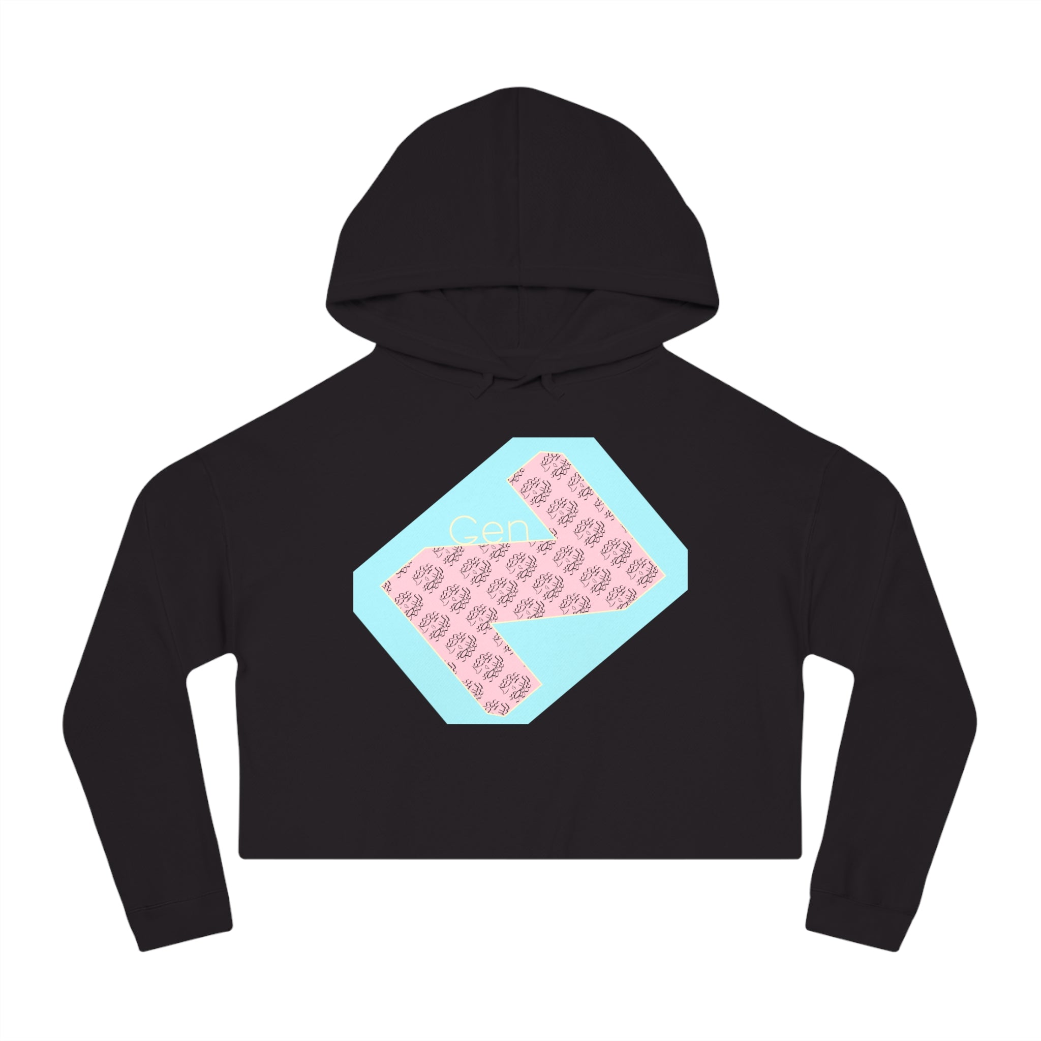 Gen Z Cropped Hooded Sweatshirt