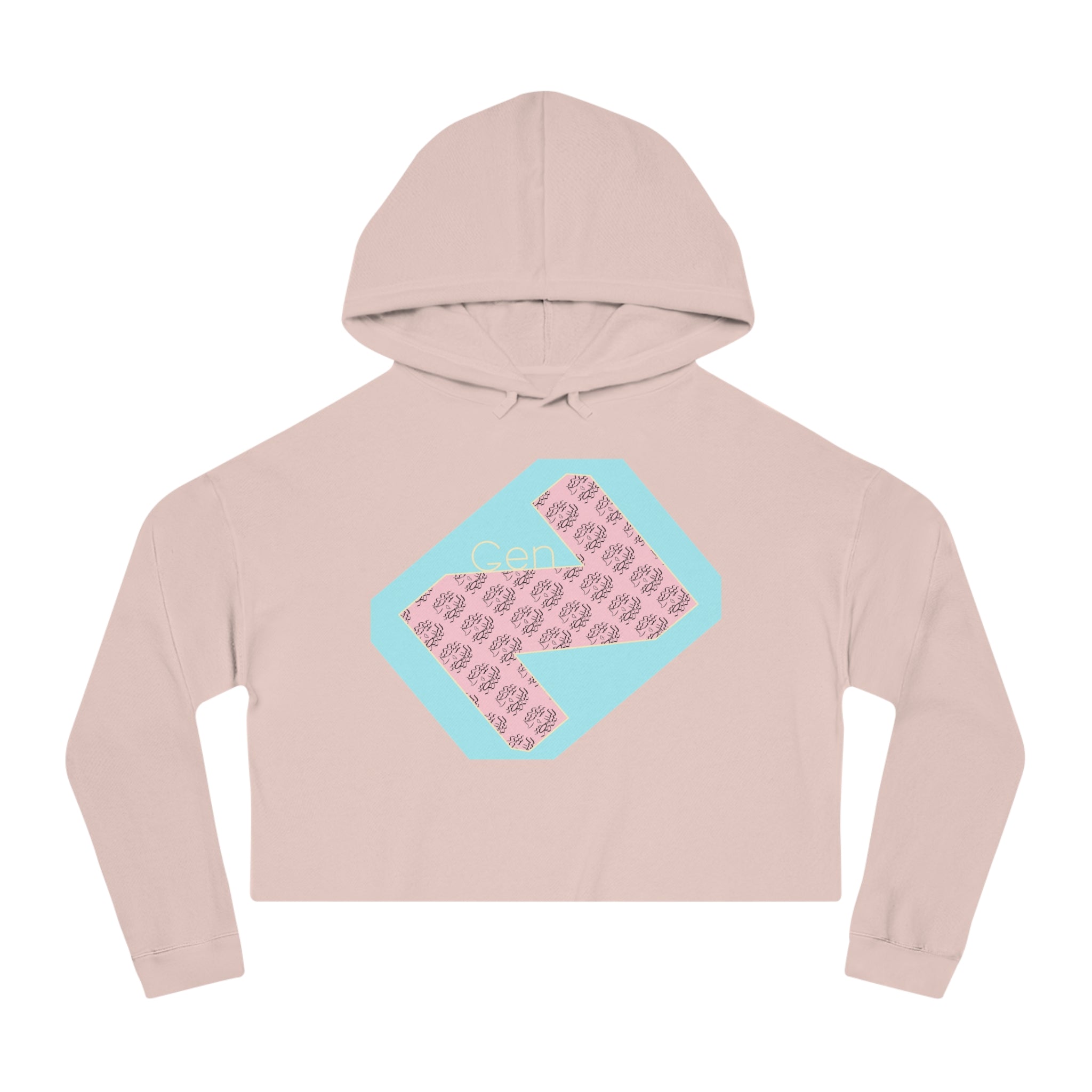 Gen Z Cropped Hooded Sweatshirt