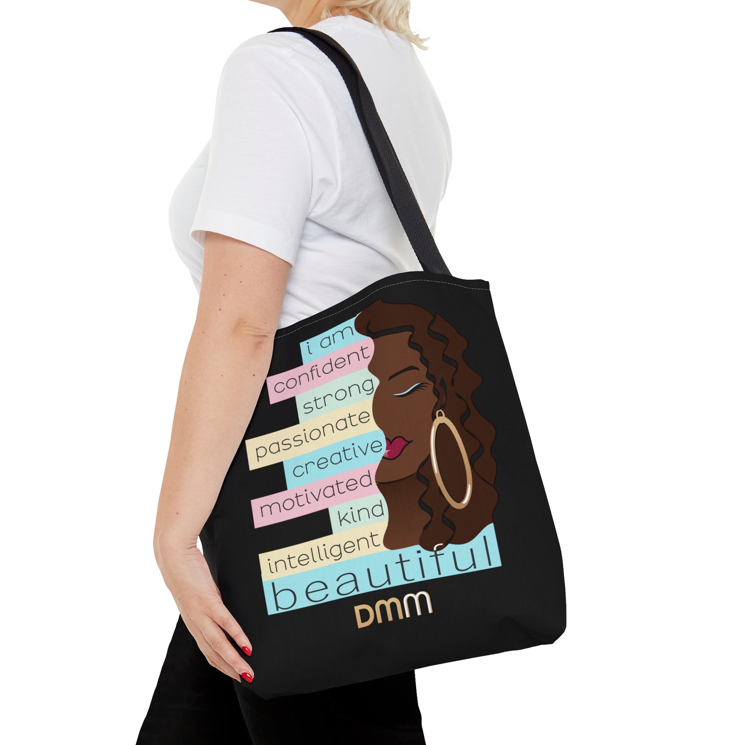 I am Beautiful Brown Dewey Tote Bag - original design