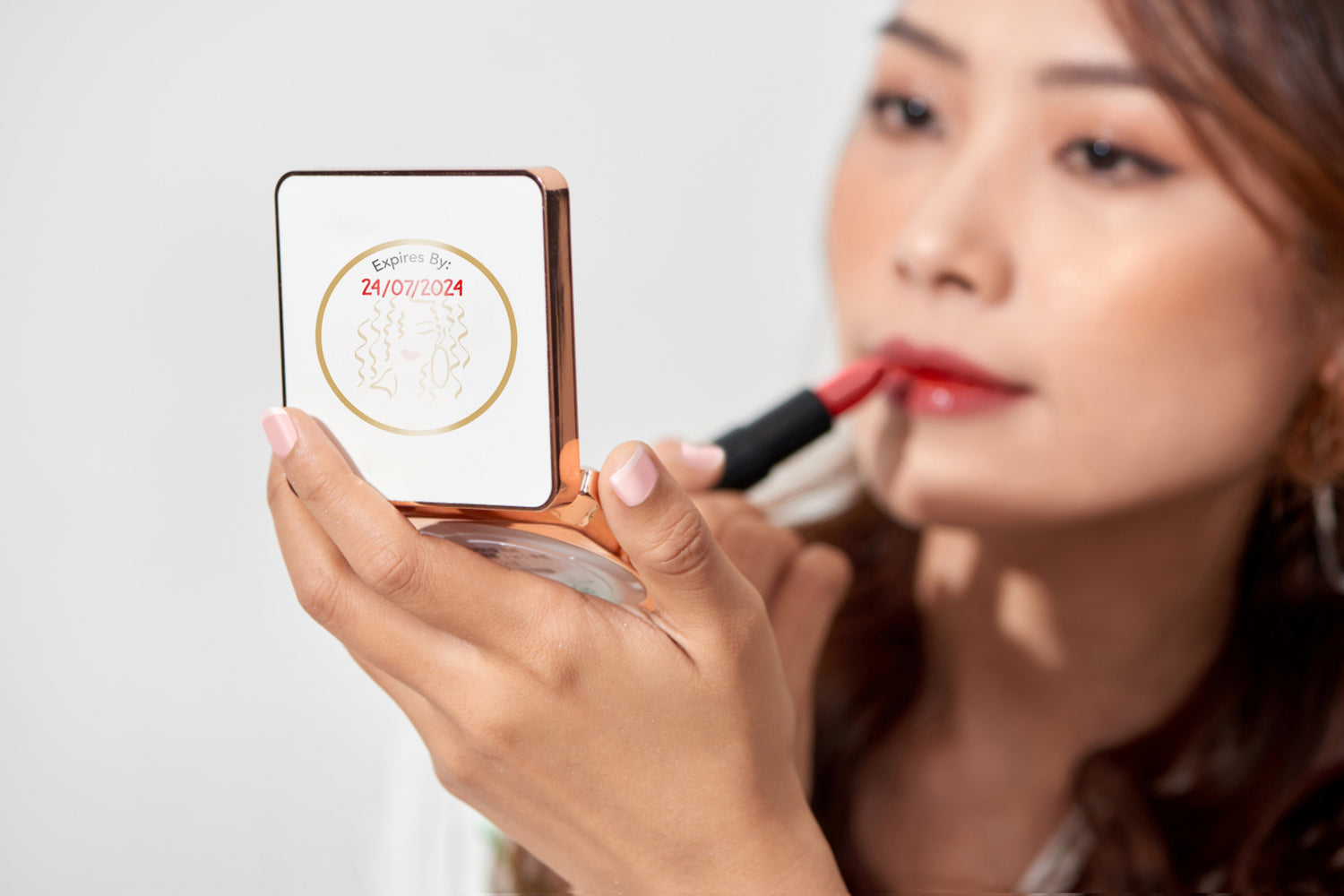 1ST PINK HEART PURSE EXPIRATION DATE LABELS