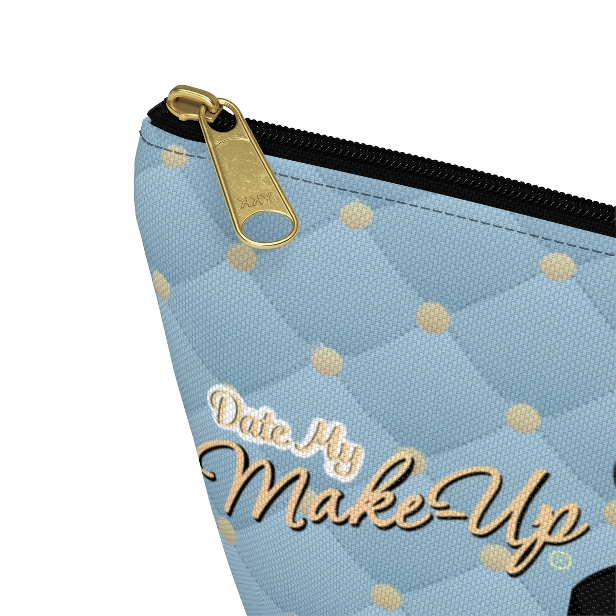 Dark Haired Dewey Quilt Makeup Bag