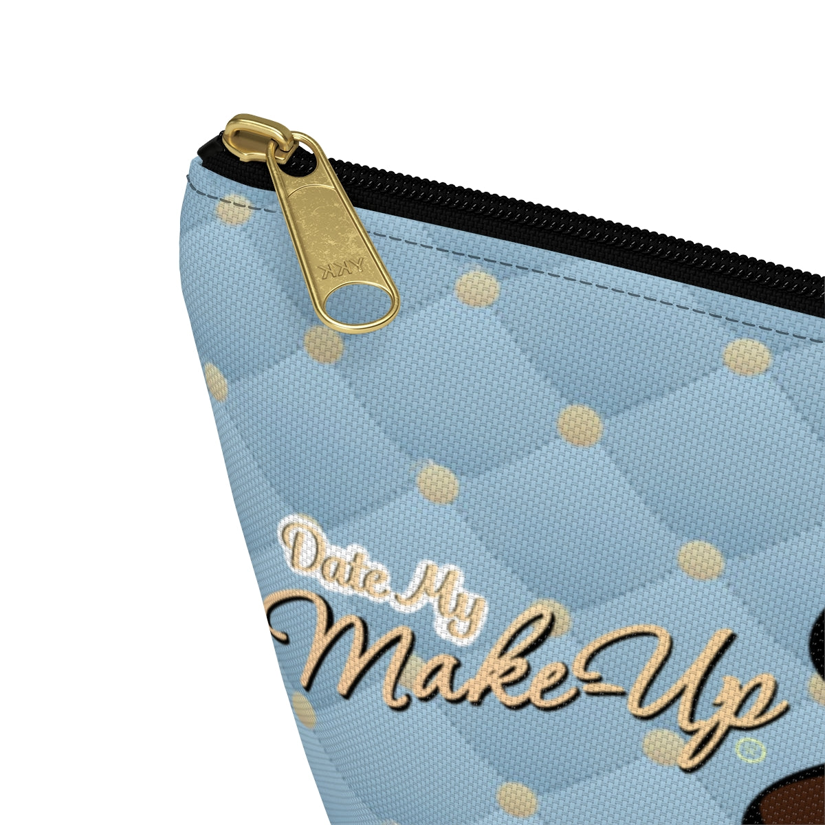 Beautiful Brown Dewey Quilt Makeup Bag