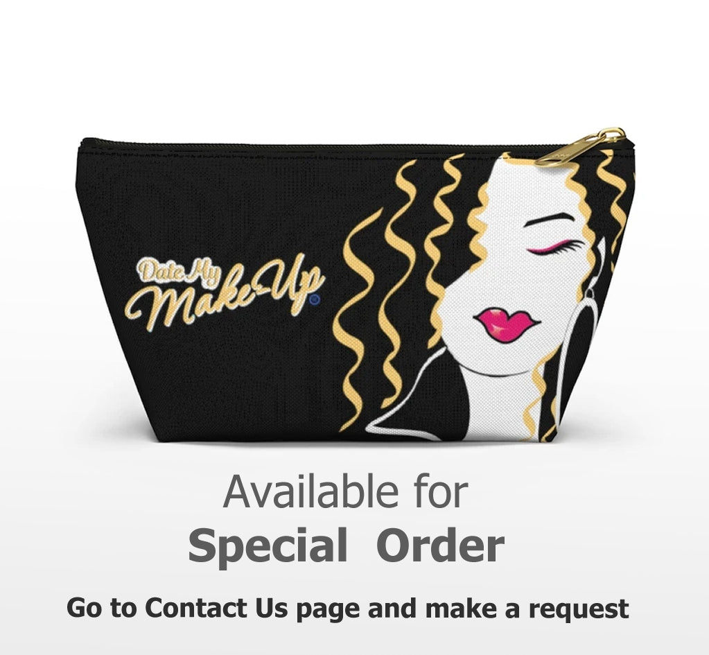 Blonde Caramel Dewey Noir Makeup Bag