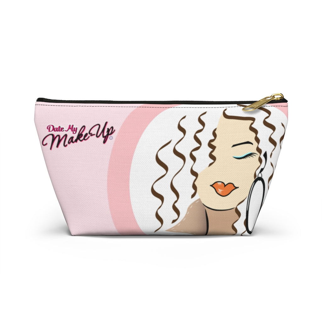 Pink Brunette Dewey Makeup Bag