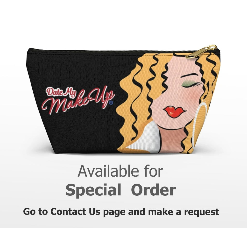 Blonde Caramel Dewey Noir Makeup Bag