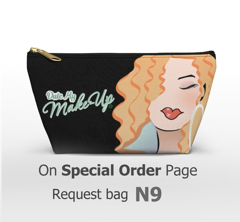Green Collar Brunette Dewey Noir Makeup Bag