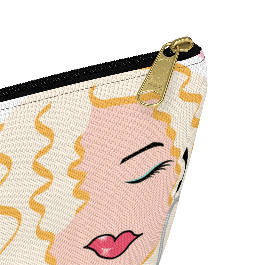 Beach Blonde Dewey Circle Pink Makeup Bag