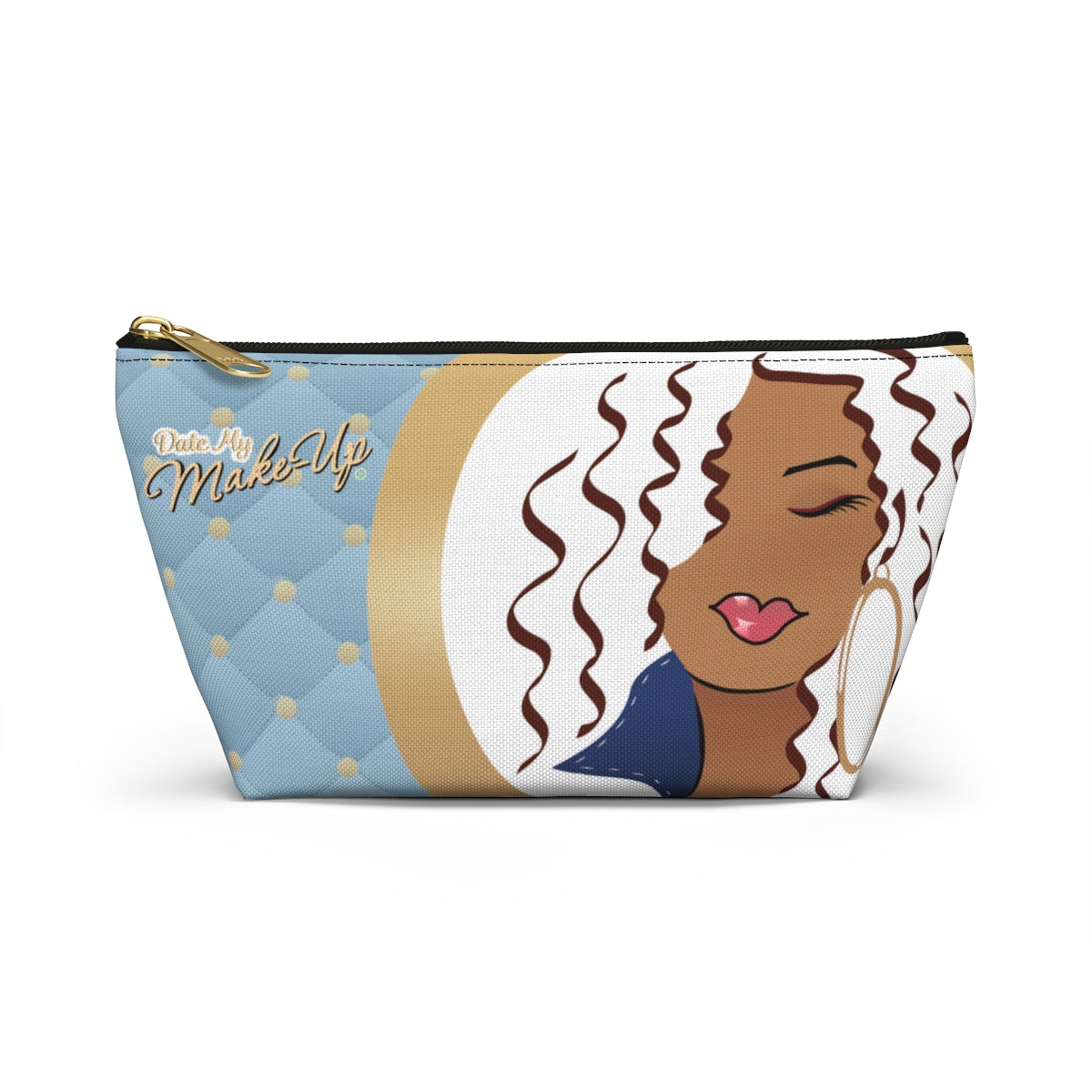 Caramel Brunette Dewey Quilt Makeup Bag