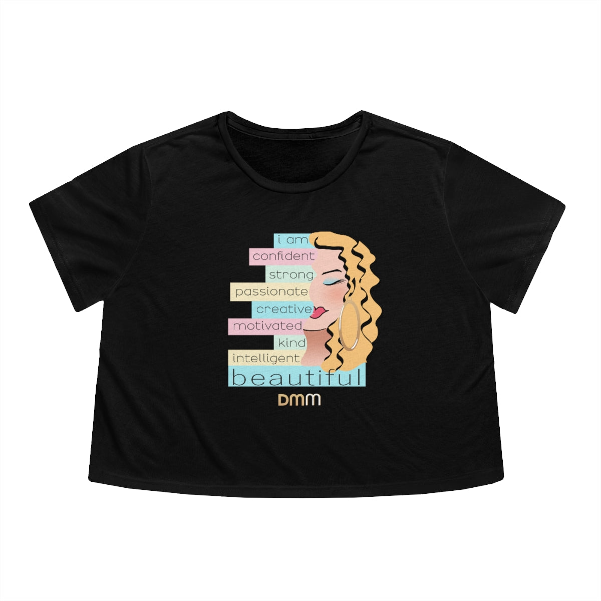 I Am Blonde Flowy Cropped Tee