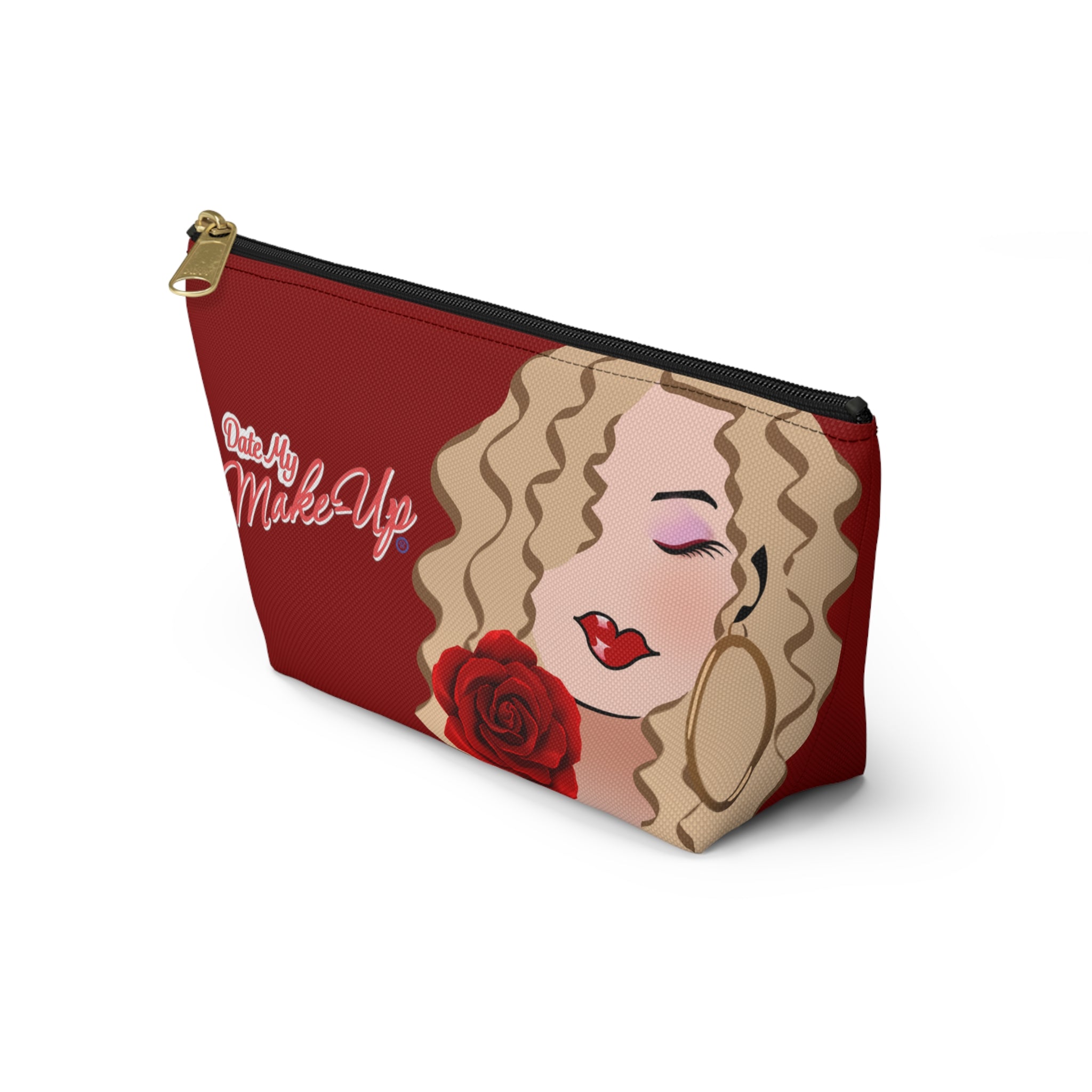 Red Rose Beautiful Blonde Dewey Makeup Bag