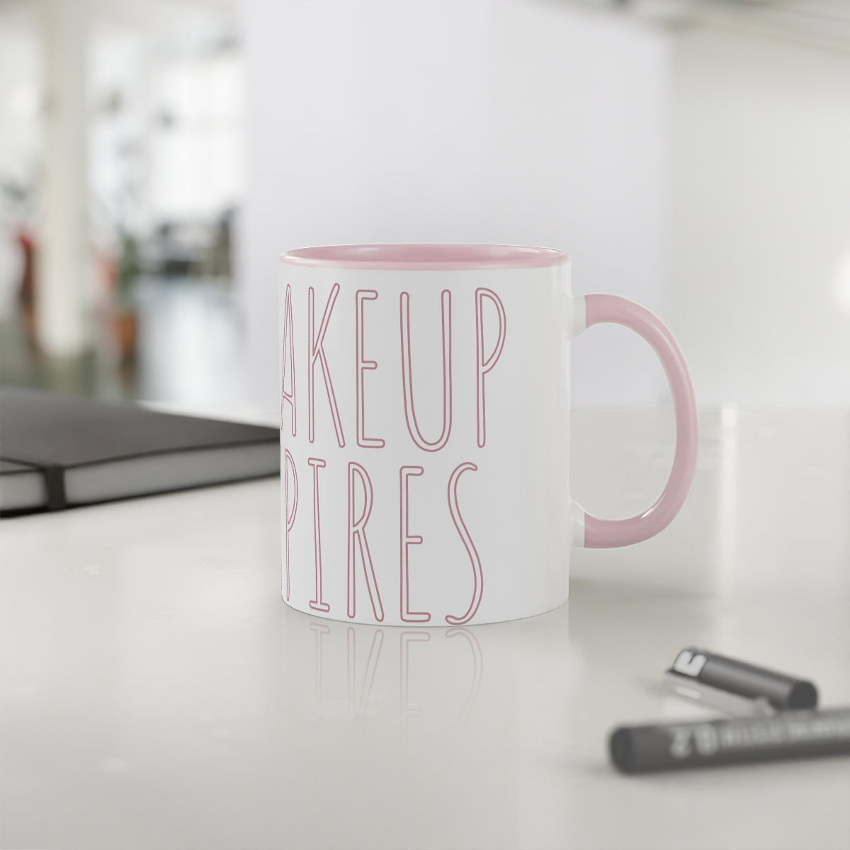 Makeup Expires Accent Mug