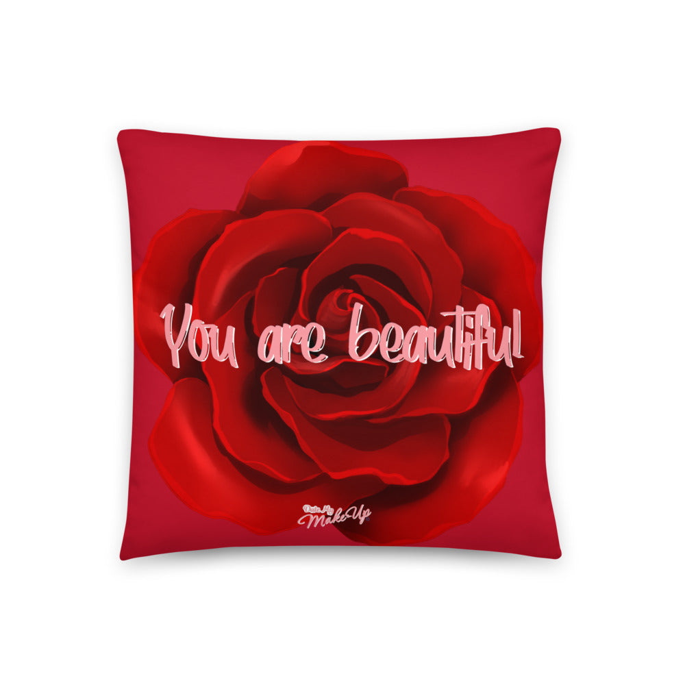 Dark Hair Rose Dewey Pillow