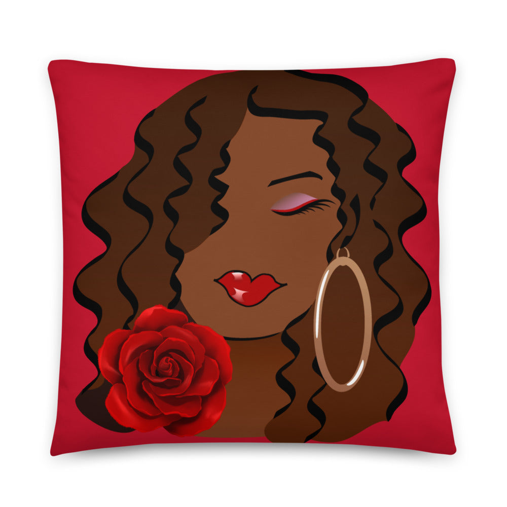 Beautiful Brown Rose Dewey Pillow