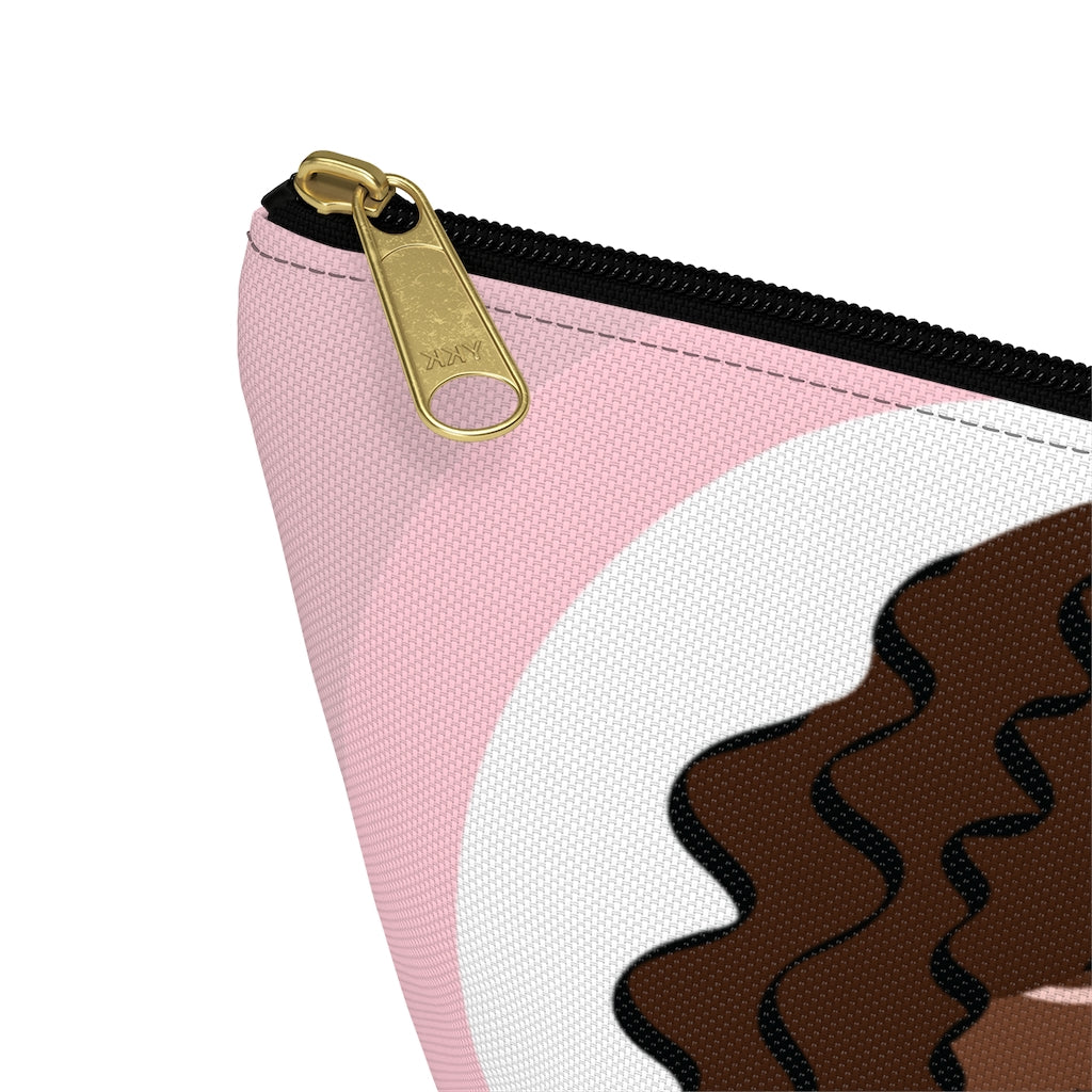 Pink Sunglasses Beautiful Brown Dewey Makeup Bag