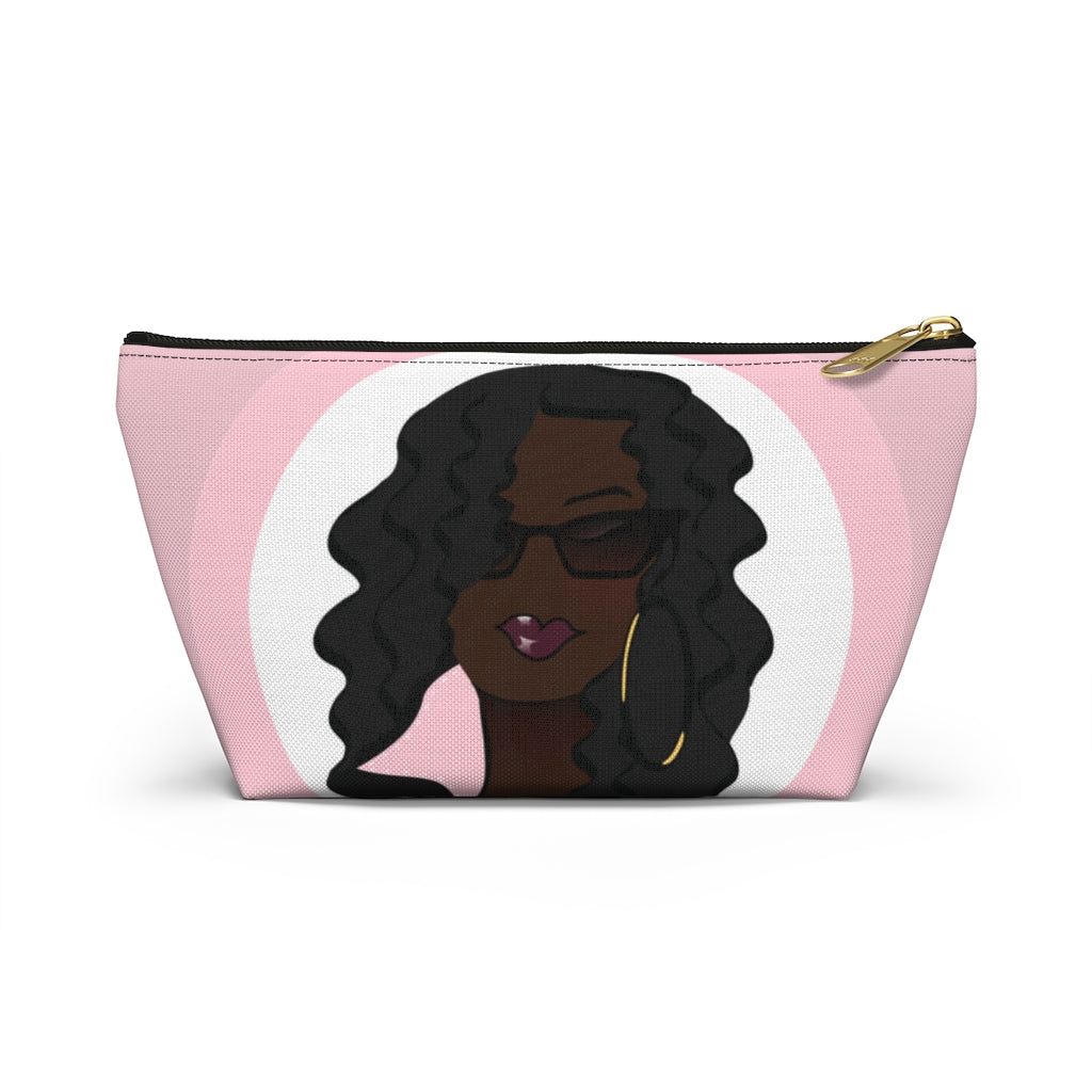 Pink Sunglasses Ebony Dewey Makeup Bag