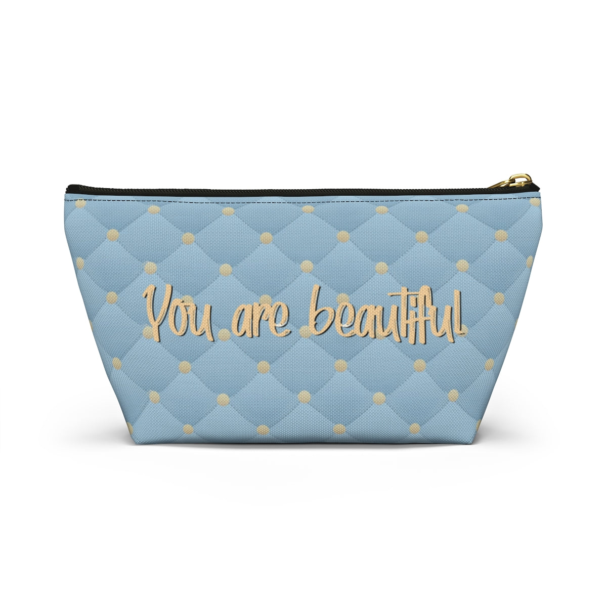 Dark Haired Dewey Quilt Makeup Bag