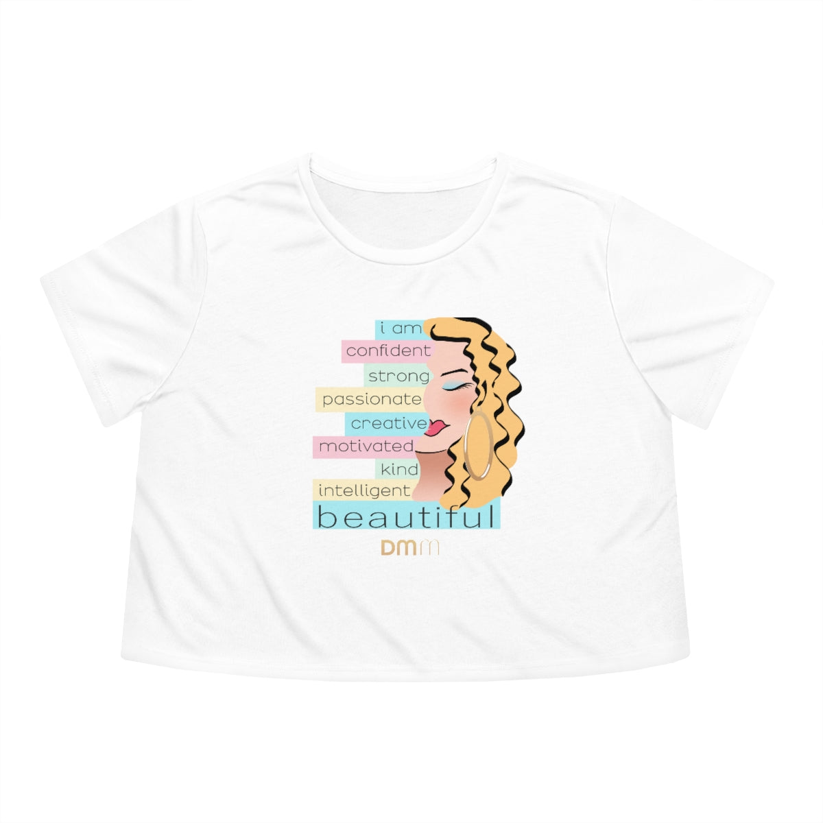 I Am Blonde Flowy Cropped Tee