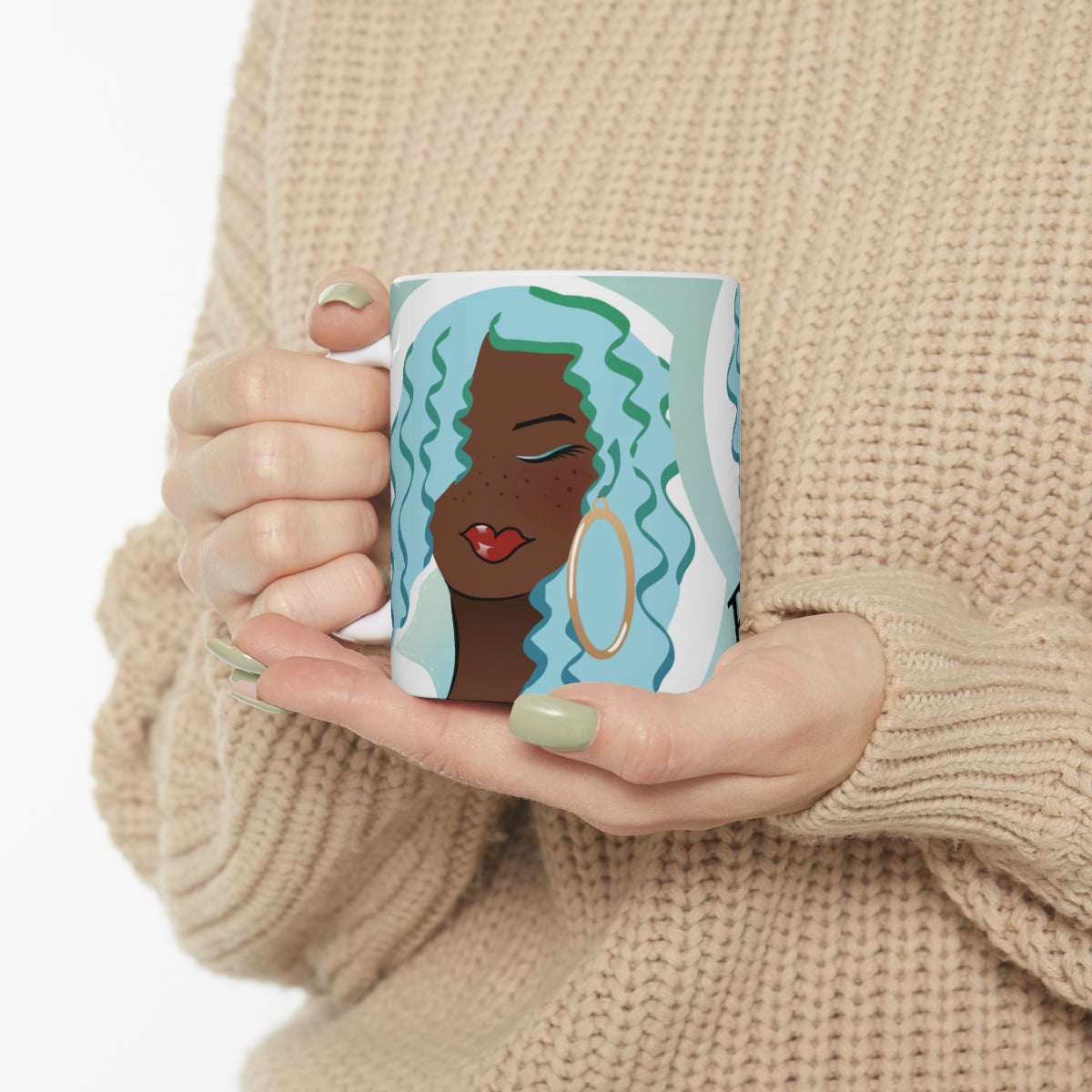 Blue You are Beautiful Ceramic Mug 11oz
