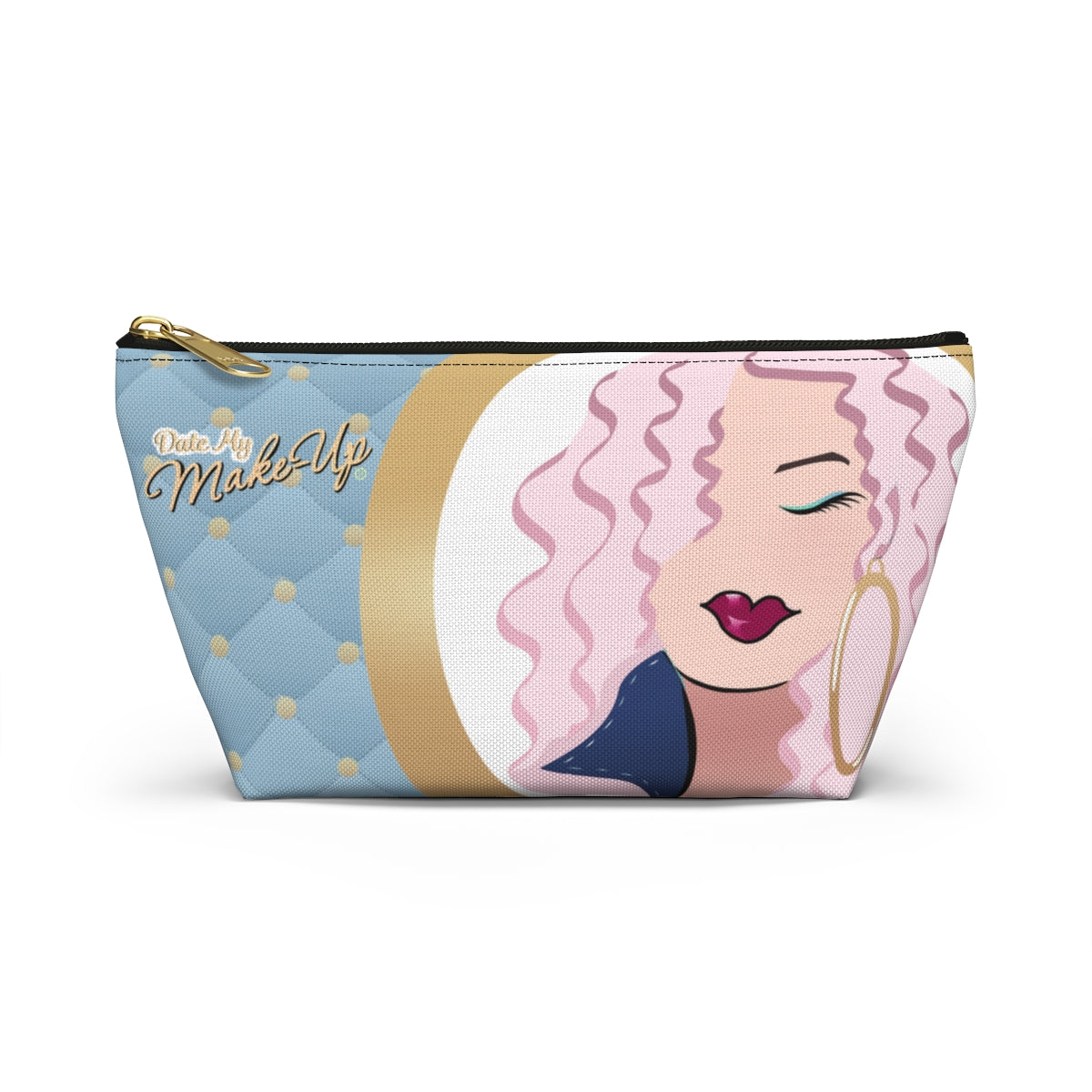 Pink Dewey Quilt Makeup Bag