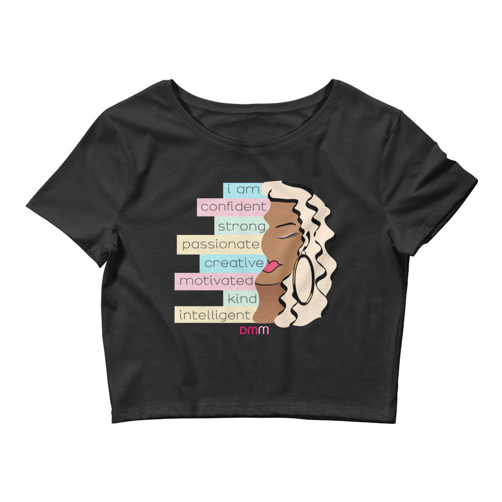 Blonde Caramel I Am Crop Tee