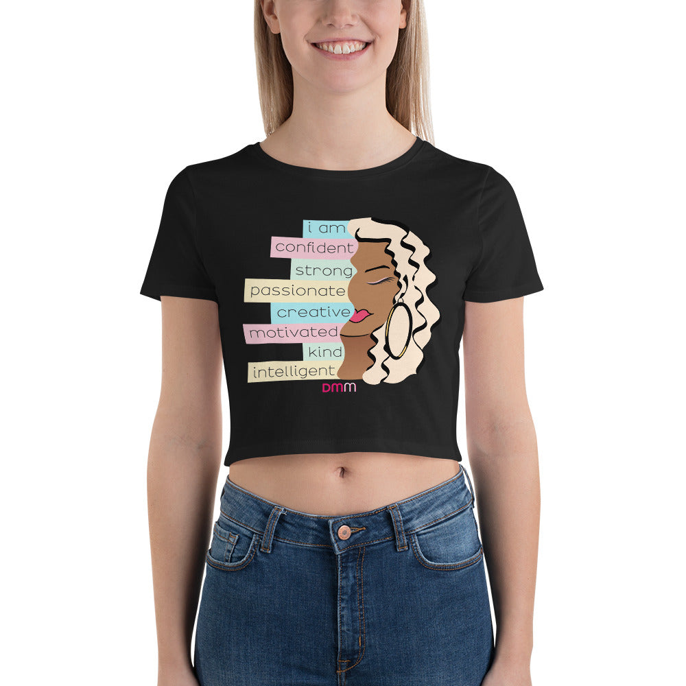 Blonde Caramel I Am Crop Tee
