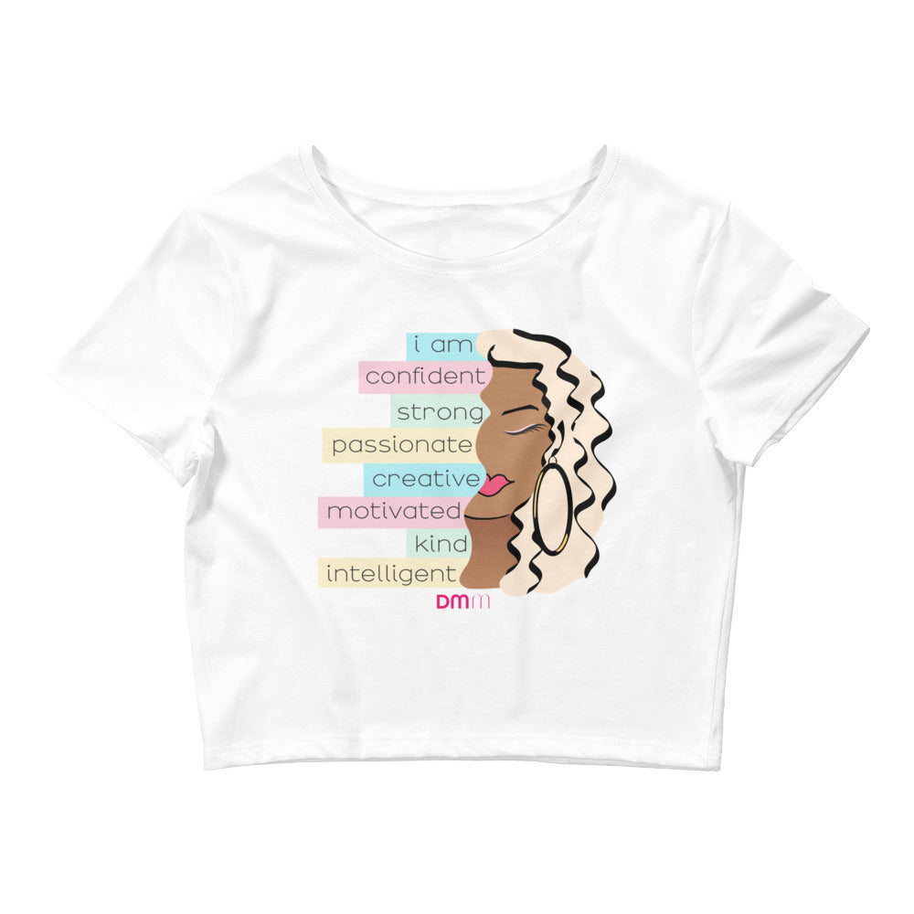 Blonde Caramel I Am Crop Tee