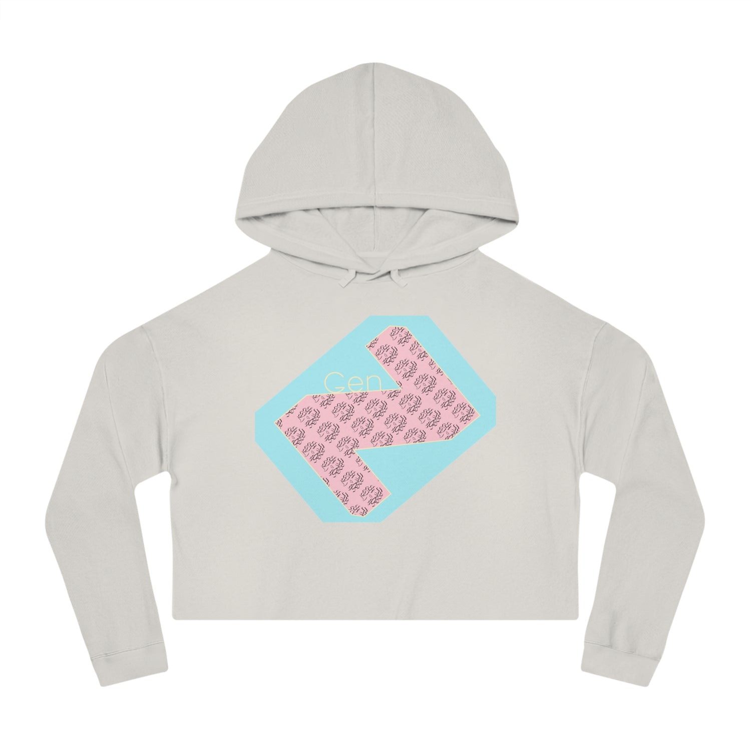 Gen Z Cropped Hooded Sweatshirt