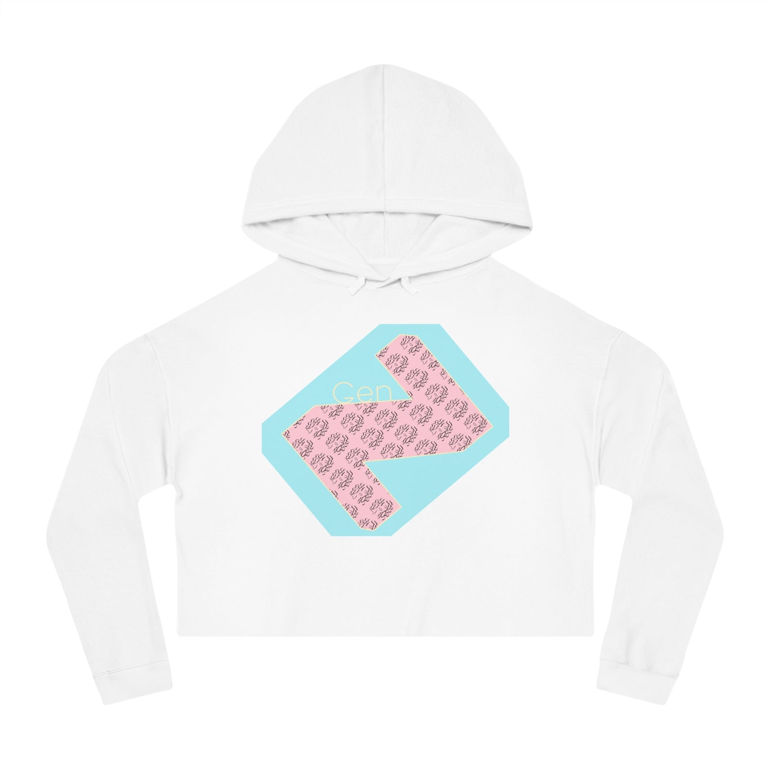 Gen Z Cropped Hooded Sweatshirt