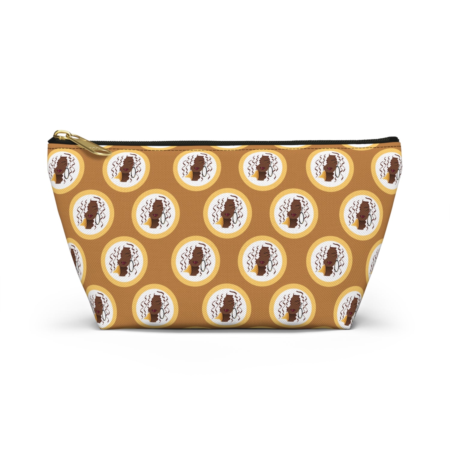 Yellow Dewey Pattern Makeup Bag