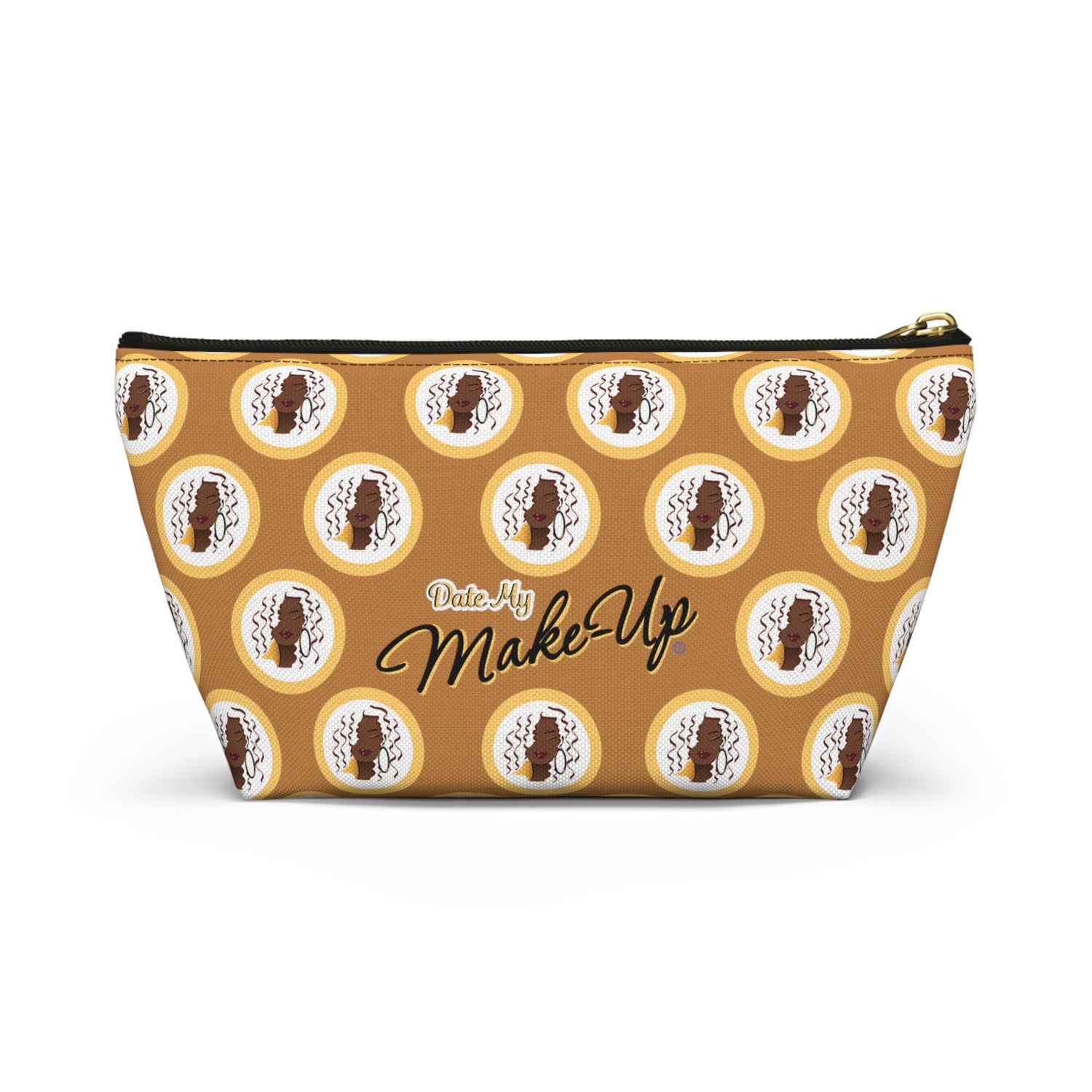 Yellow Dewey Pattern Makeup Bag