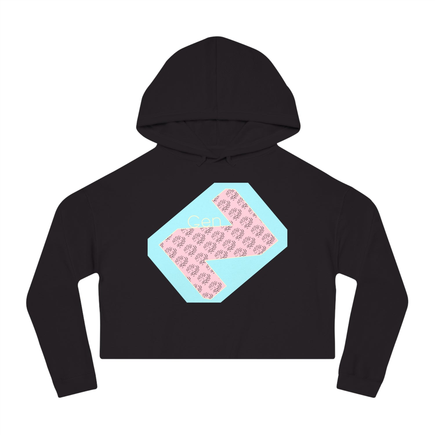 Gen Z Cropped Hooded Sweatshirt