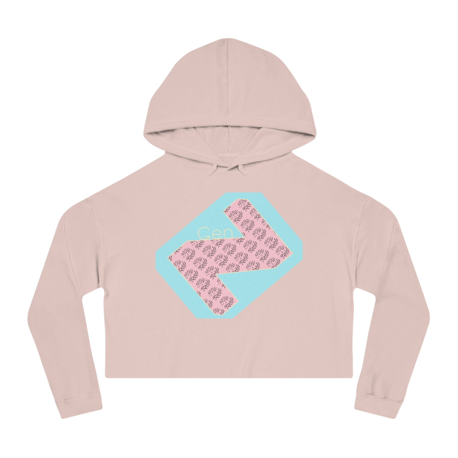 Gen Z Cropped Hooded Sweatshirt