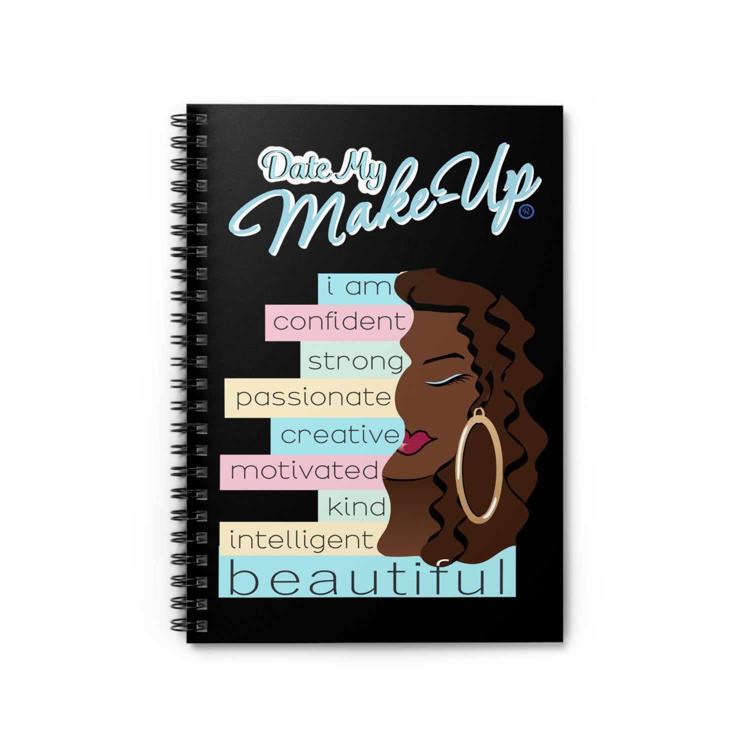 I Am Beautiful Brown Dewey Spiral Notebook