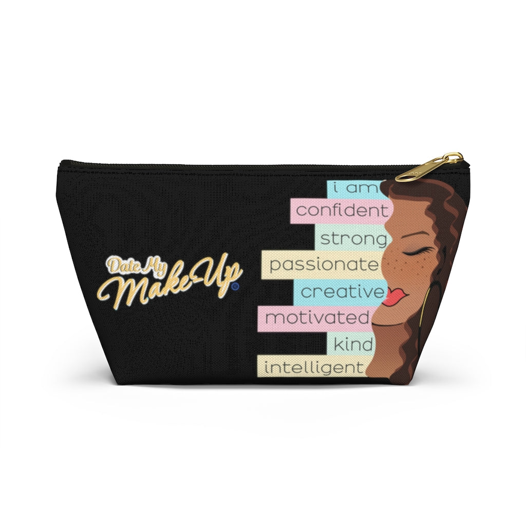 I Am Freckled Caramel Dewey Noir Makeup Bag