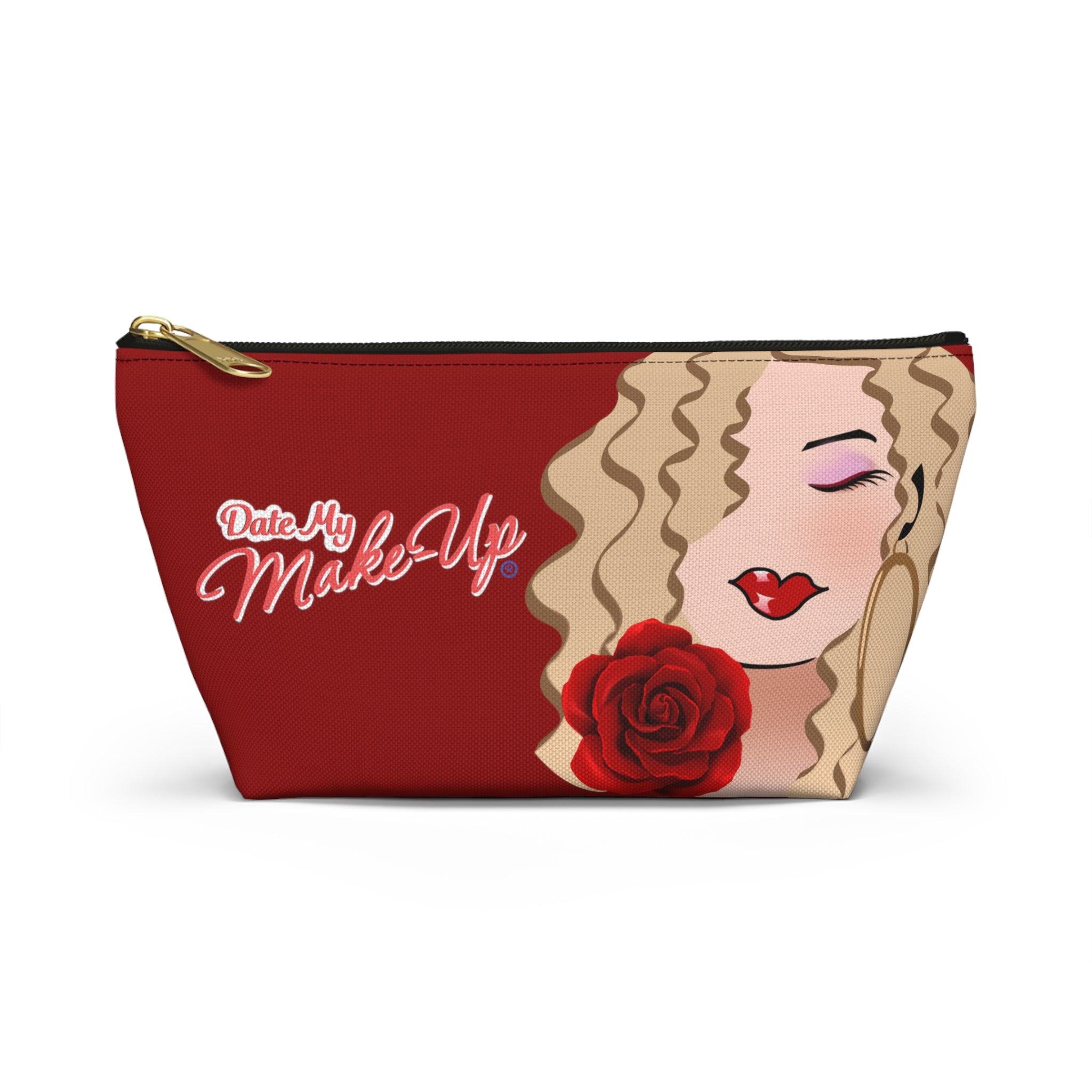 Red Rose Beautiful Blonde Dewey Makeup Bag