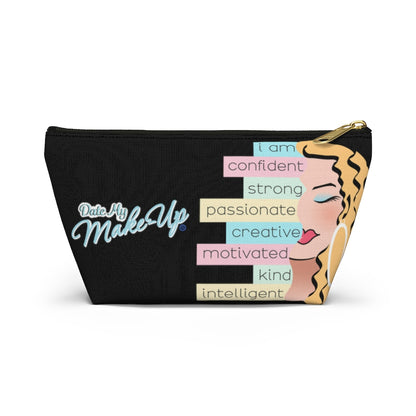 I Am Beach Blonde Dewey Noir Makeup Bag