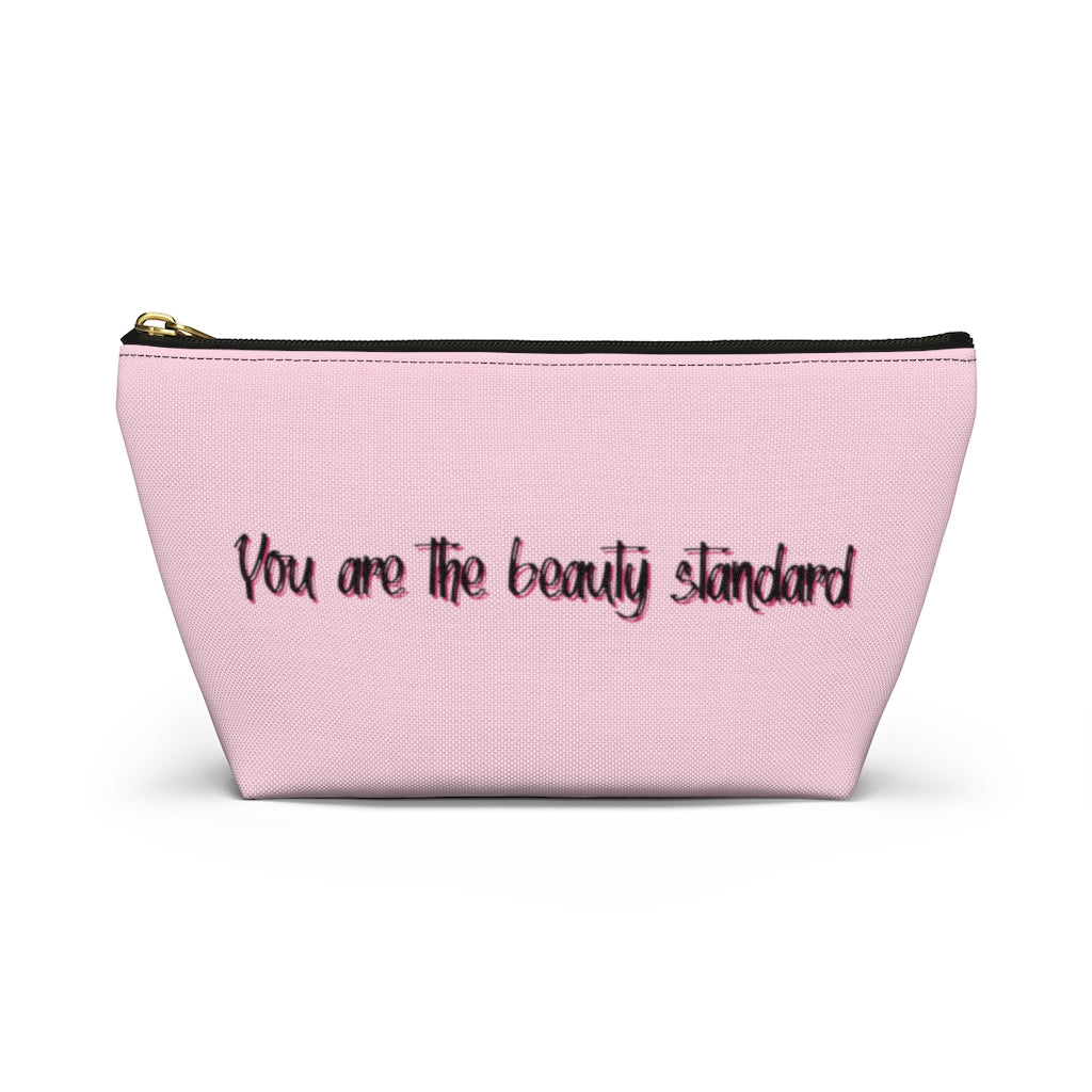 Pink Beautiful Brown Dewey Makeup Bag