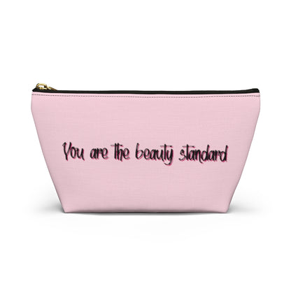 Pink Beautiful Brown Dewey Makeup Bag