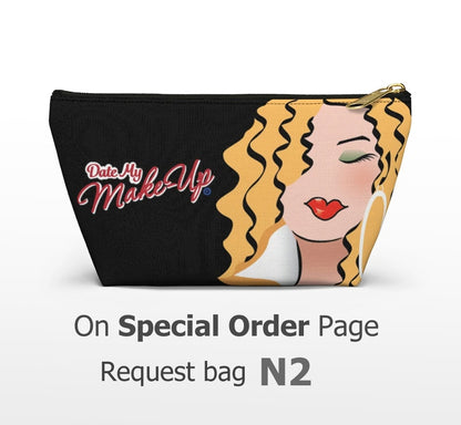 Green Collar Brunette Dewey Noir Makeup Bag