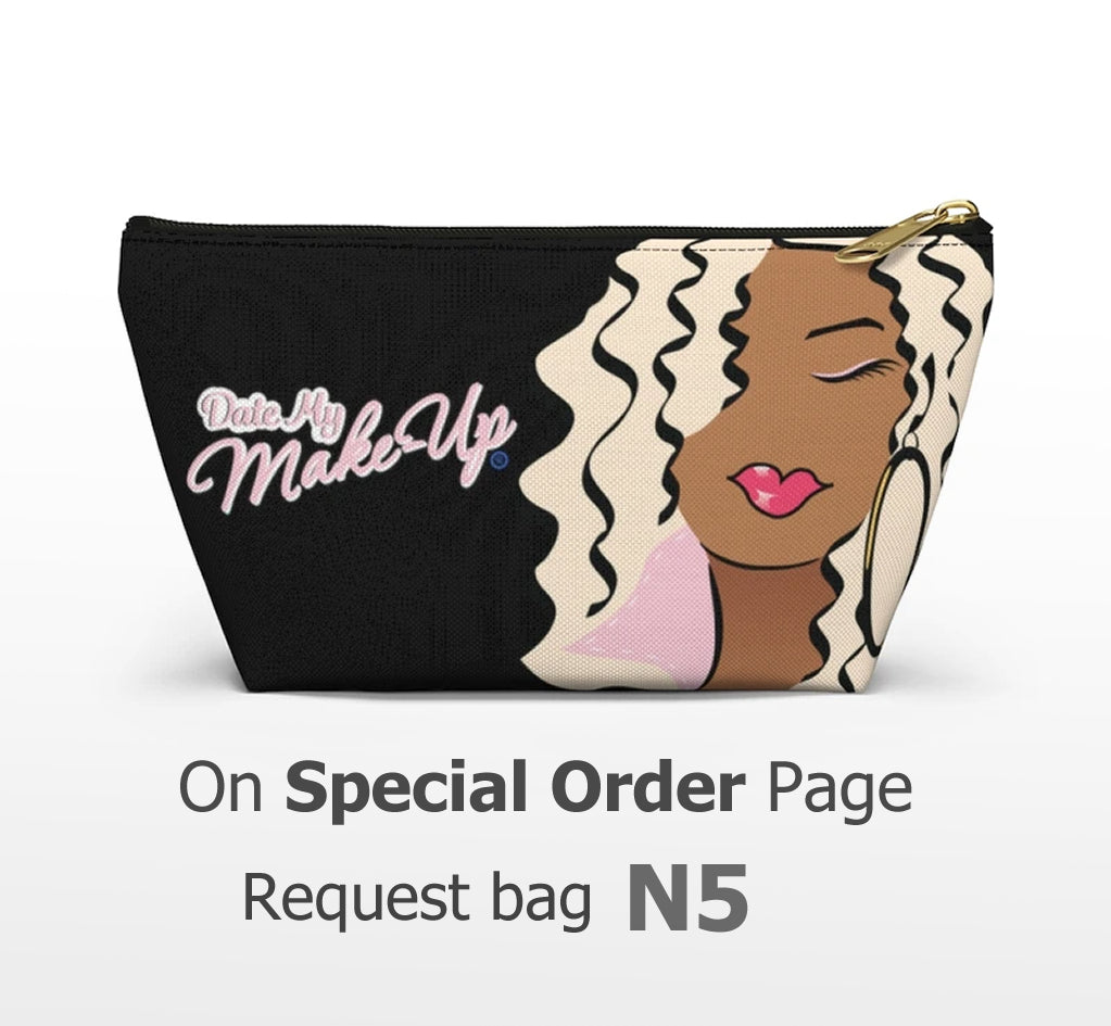 Green Collar Brunette Dewey Noir Makeup Bag