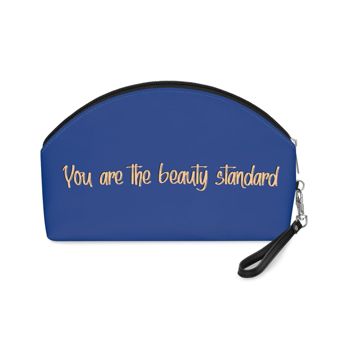 Beautiful Brown Dewey Blue Makeup Bag