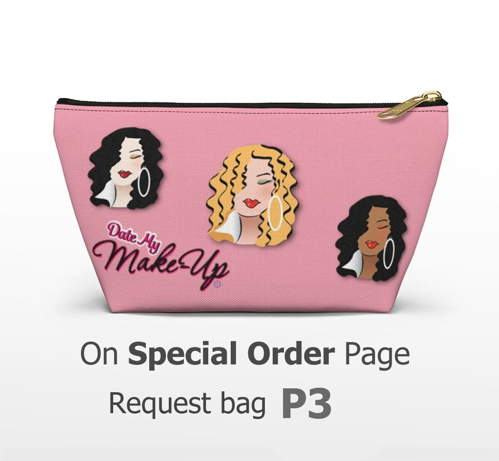 Pink Brunette Dewey Makeup Bag